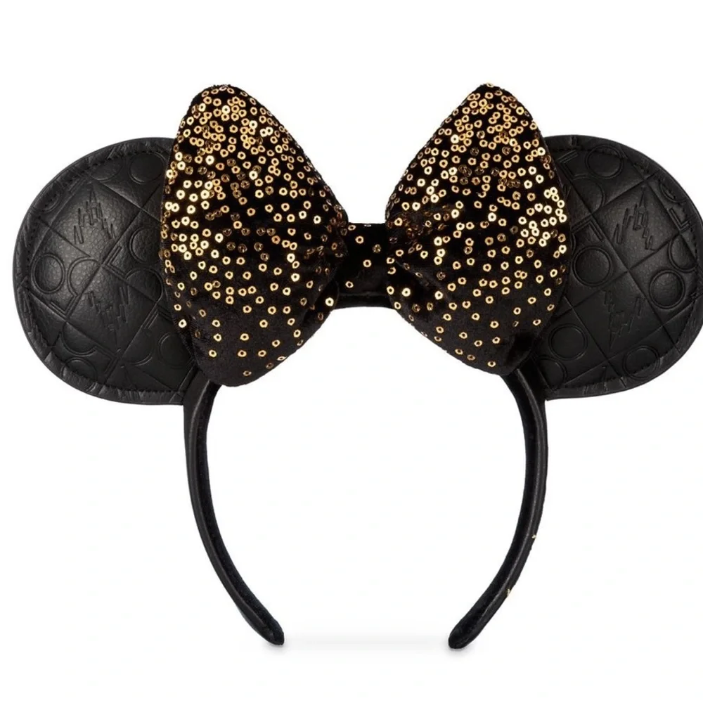Walt Disney World 50th Anniversary Celebration Minnie Mouse ears- Black and Gold - Picture 1 of 5